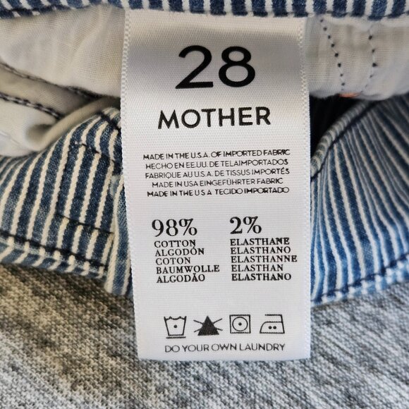 Mother Women's The Vamp Skinny Jean On the Road Destroy Railroad Stripe Size 28 - Picture 15 of 16